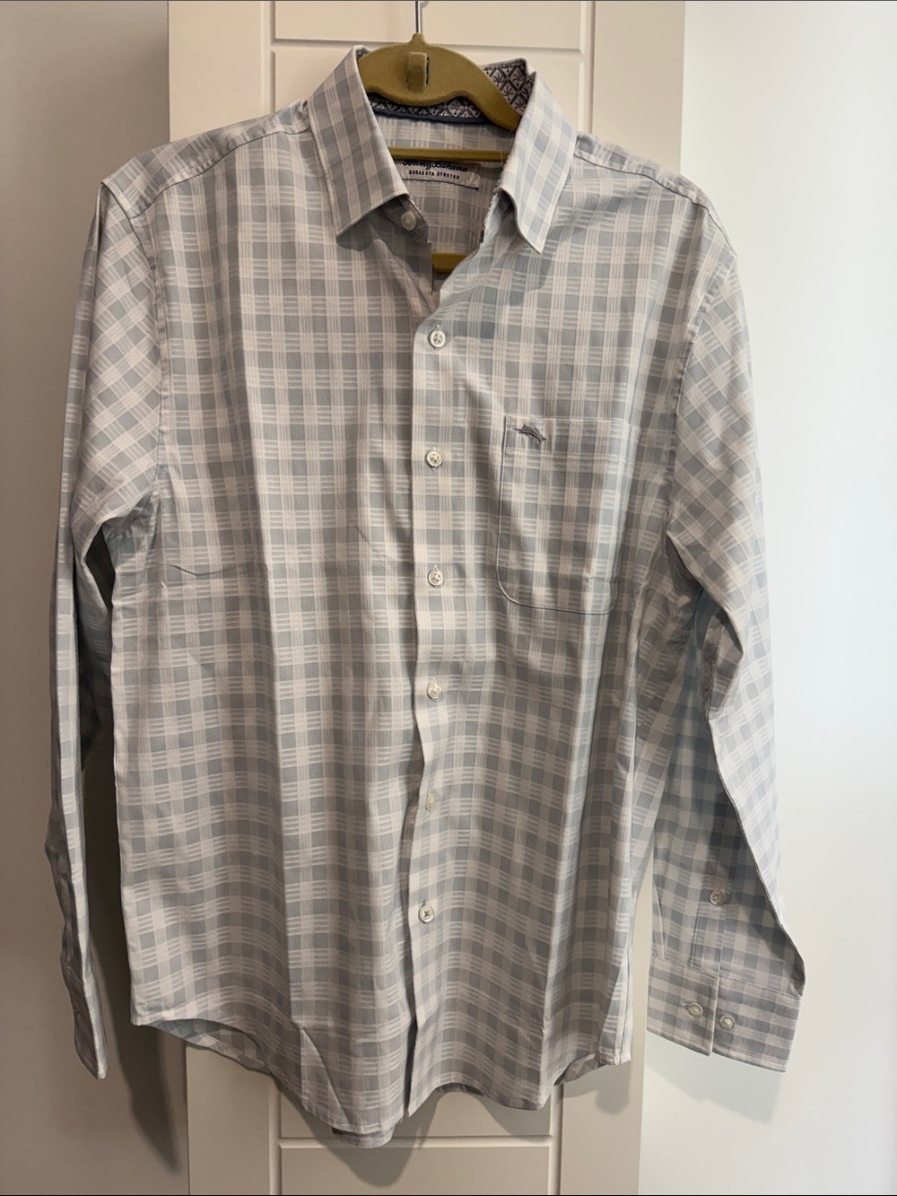 Tommy Bahama Light blue & White Plaid Button-Up Shirt